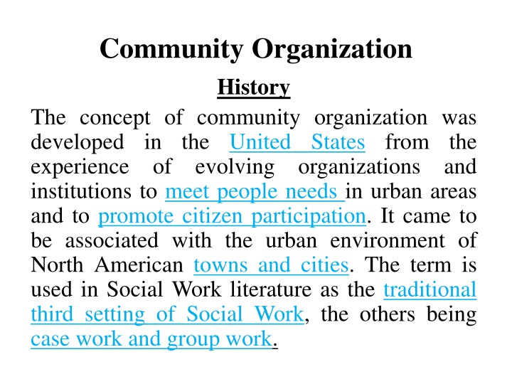 Community Organization: History, Definition, and Types