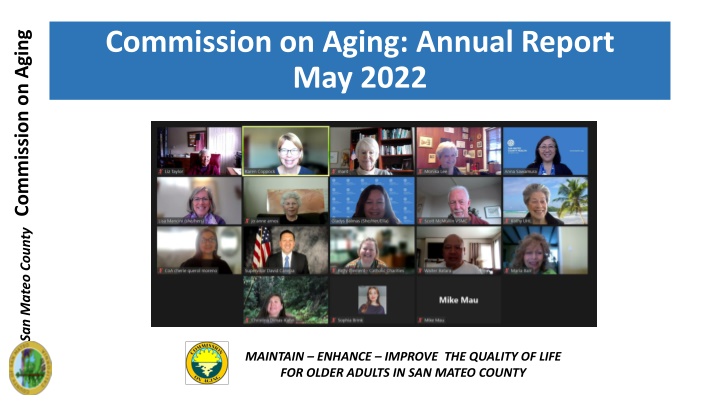 Annual Report 2020-2021: Commission on Aging's Impact in San Mateo County