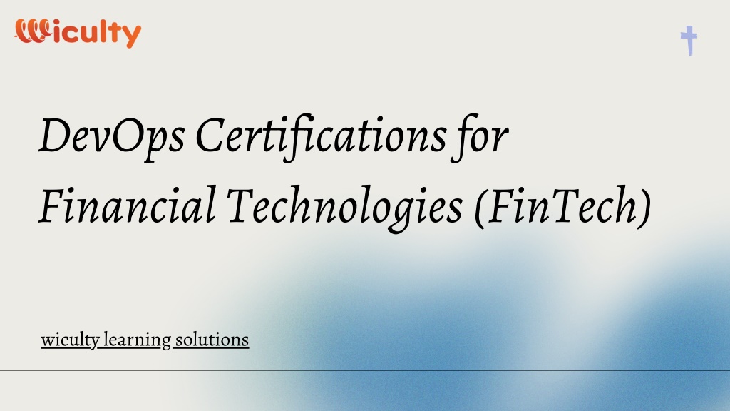 devops certifications for financial technologies l.w