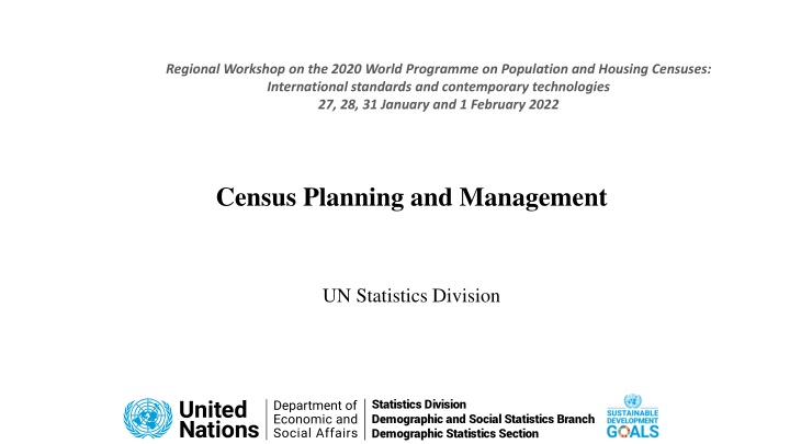 Effective Census Planning for Successful Population and Housing Censuses