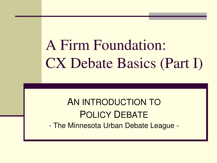An Introduction to Policy Debate: Understanding CX Debate Basics