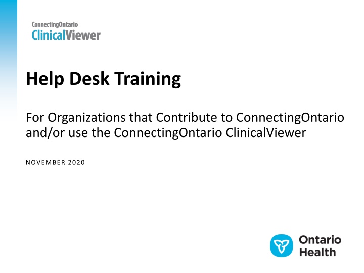 ConnectingOntario Help Desk Training & Maintenance Guide