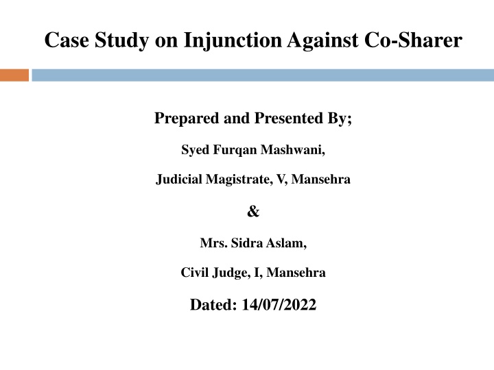Legal Analysis: Injunction Against Co-Sharer in Property Disputes