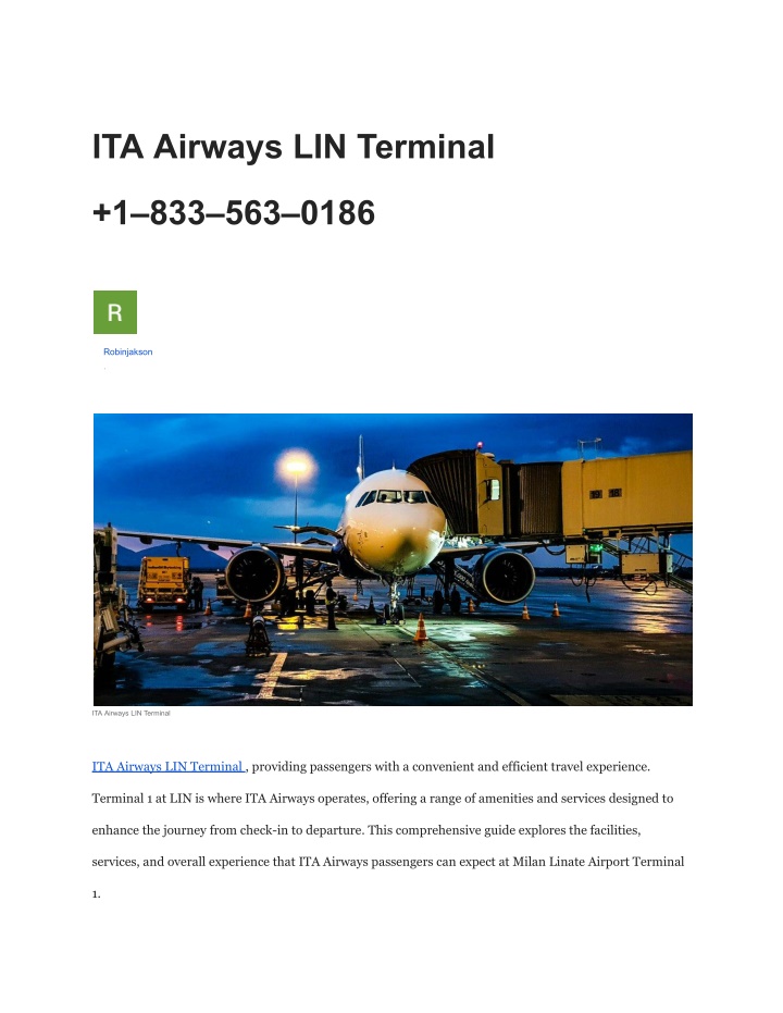 ita airways lin terminal n.w