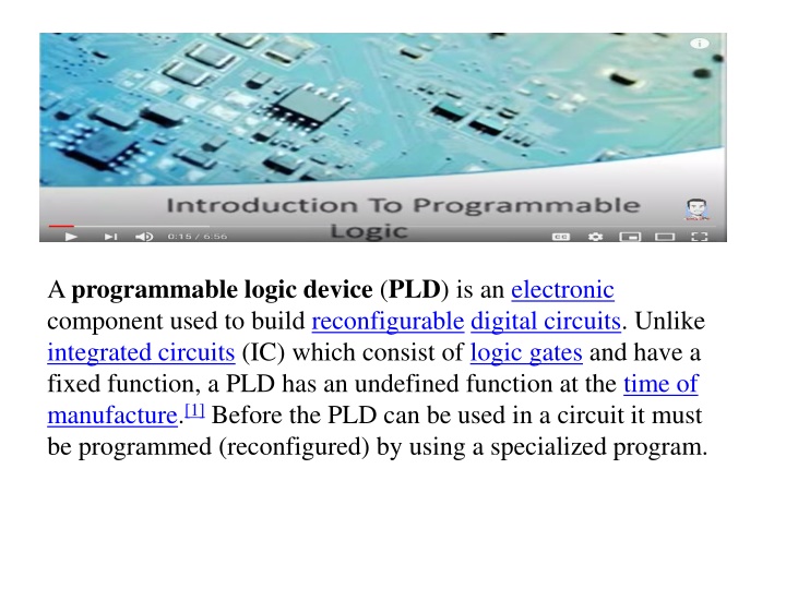 Programmable Logic Devices (PLD) in Digital Electronics