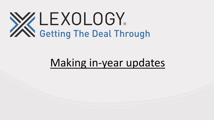 Guidance for Making In-Year Updates