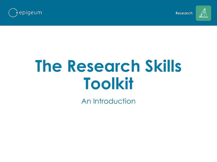 Enhancing Research Skills with Epigeum's Research Skills Toolkit