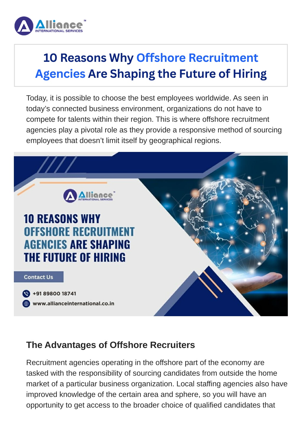 10 reasons why offshore recruitment agencies l.w