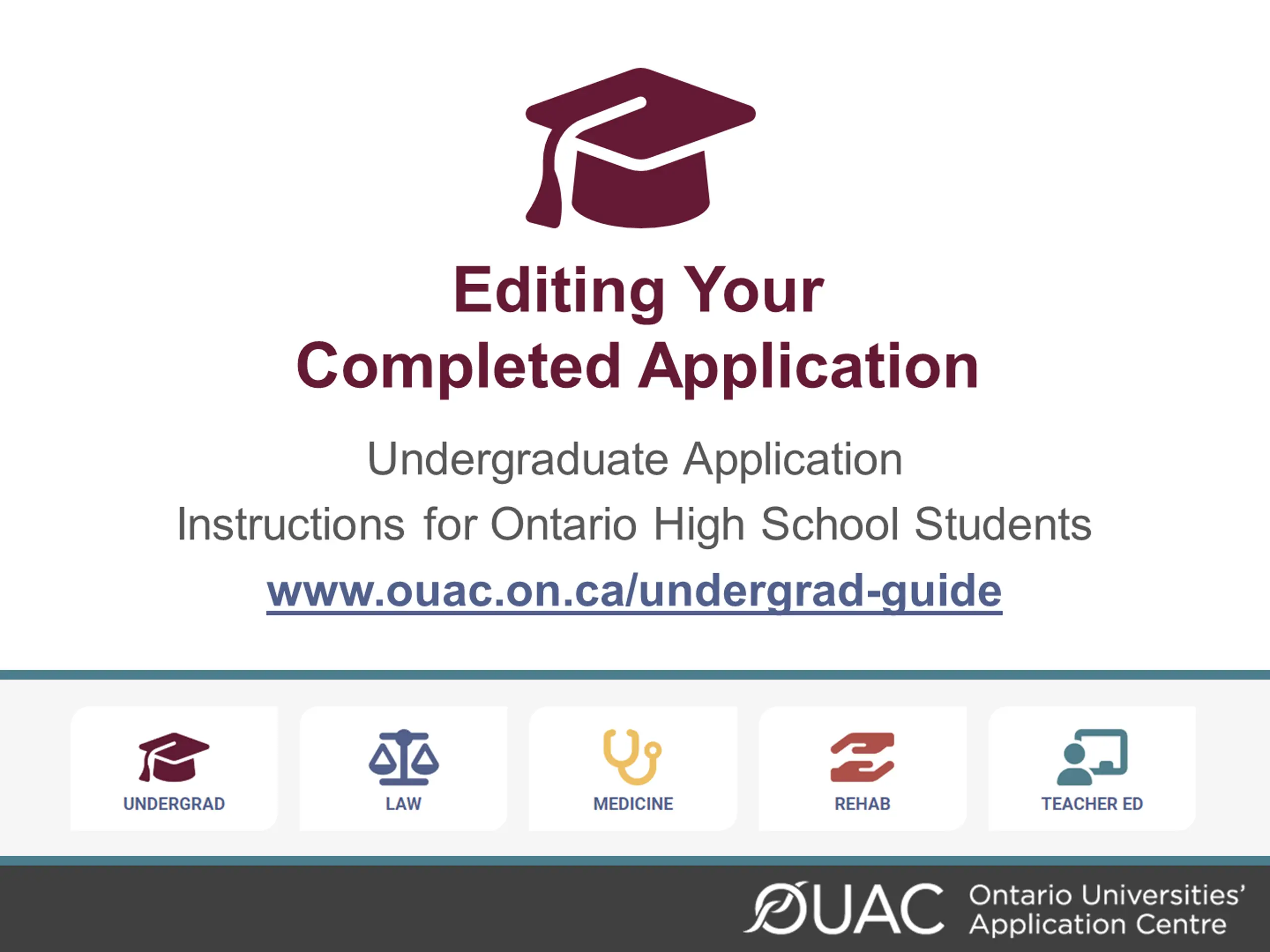 Efficient Editing of Your University Application