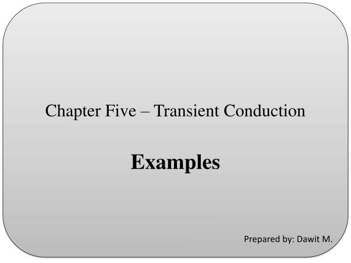 Transient Conduction in Thermal Energy Storage Units and Cylinders