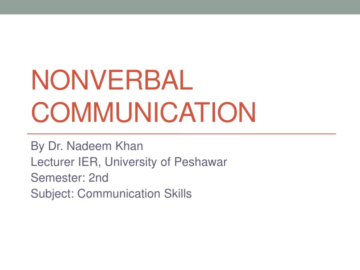 The Importance of Nonverbal Communication in Communication Skills