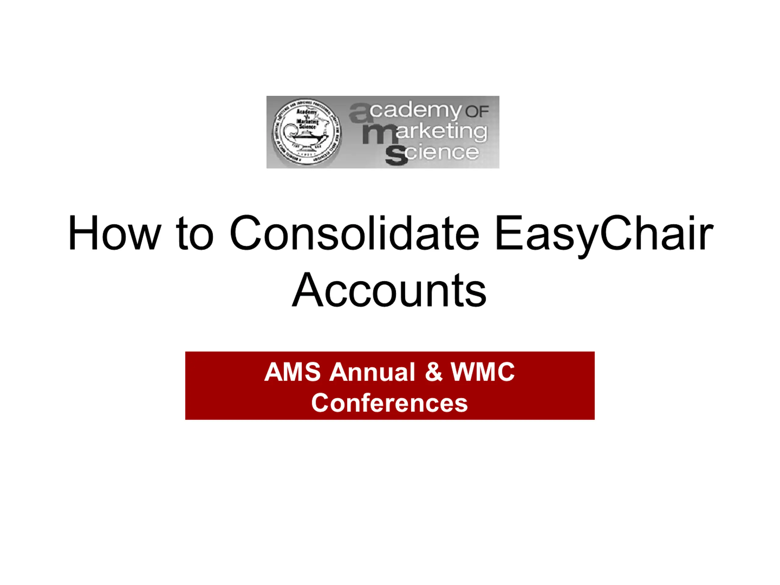 How to Consolidate EasyChair Accounts