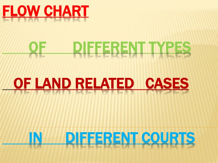 Different Types of Land Related Cases Flow Chart in Various Courts