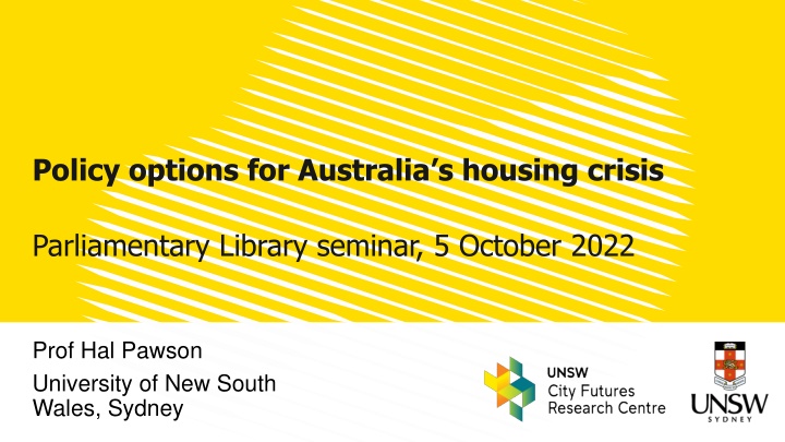 Addressing Australia's Housing Crisis: Policy Options and Recommendations