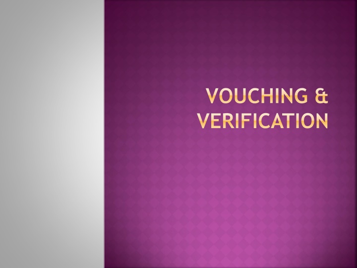 Vouching and Verification in Accounting