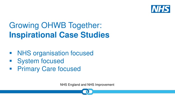 Improving Staff Wellbeing in NHS Organizations: Inspirational Case Studies