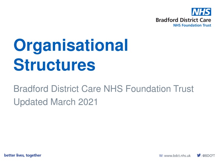Bradford District Care NHS Foundation Trust Organisational Structures and Executive Team Overview
