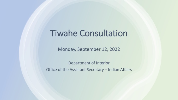 Tiwahe Consultation: Empowering Tribes for Community Development