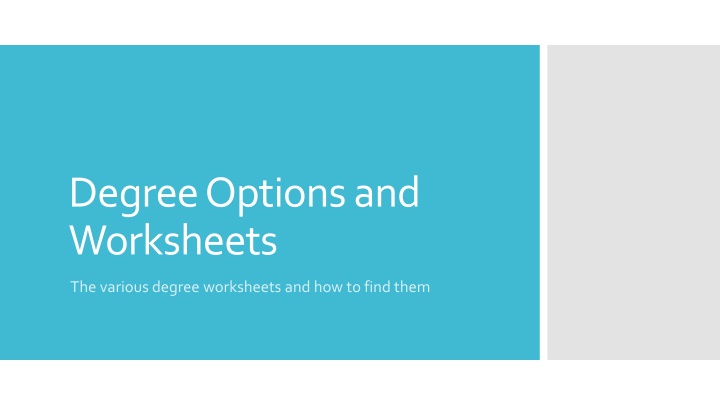 Clark College Degree Options and Worksheets