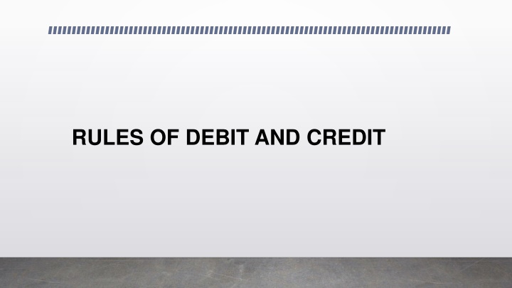 Debit and Credit in Accounting