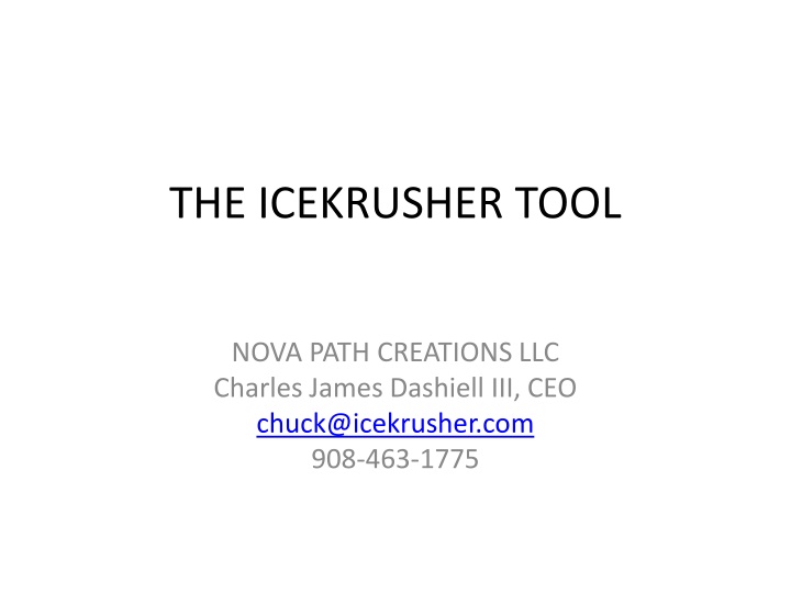 Innovative IceKrusher Tool for Safe and Eco-Friendly Ice Removal