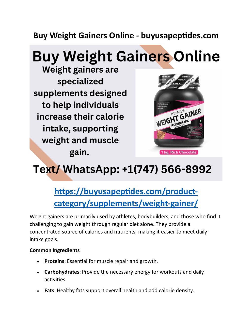 buy weight gainers online buyusapeptides com l.w