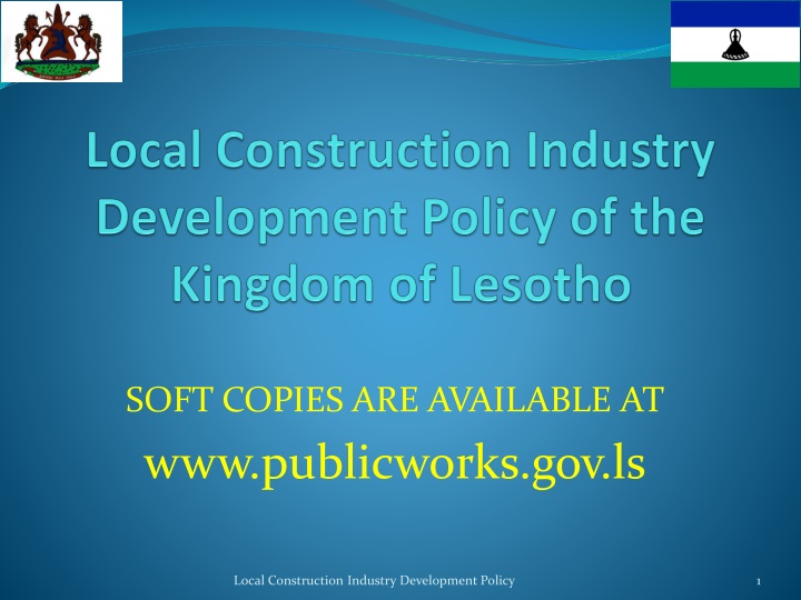 Government of Lesotho Logo and Local Construction Industry Development Policies