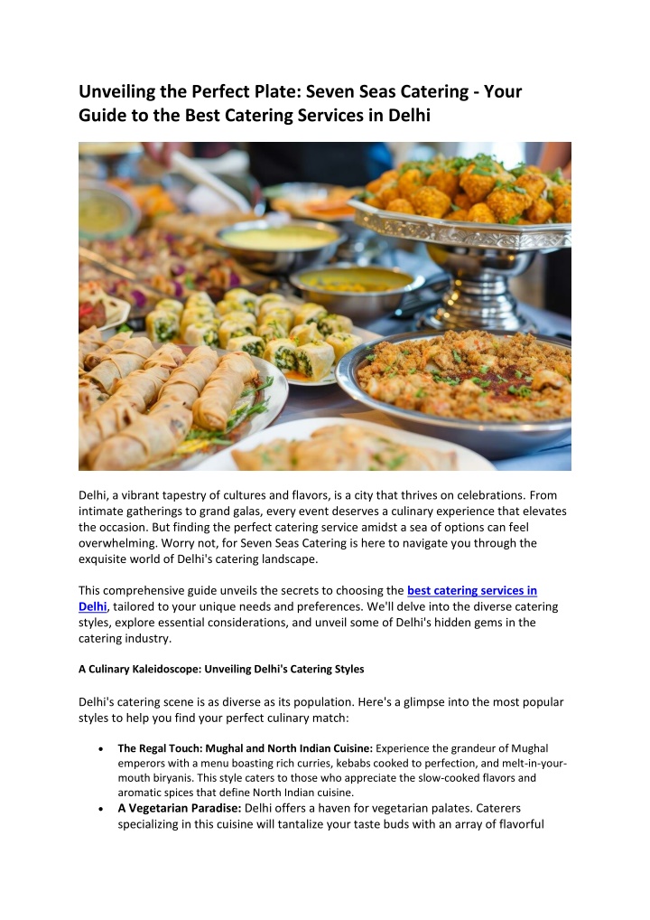 unveiling the perfect plate seven seas catering n.w