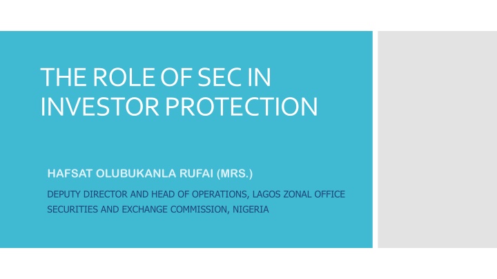 SEC's Role in Investor Protection and Ponzi Schemes