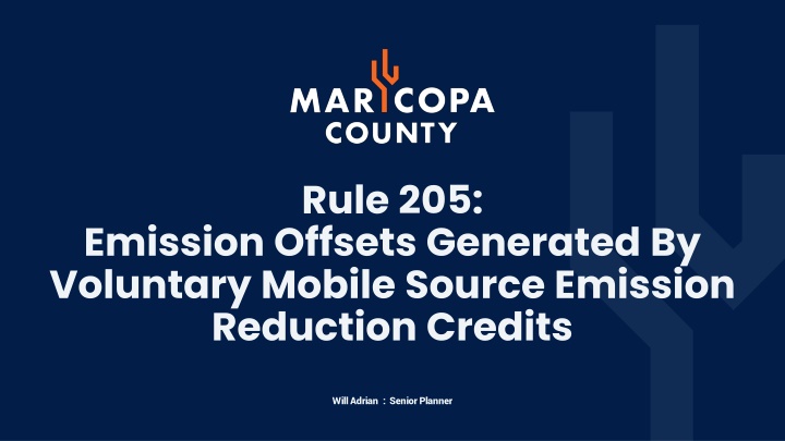 Compliance Guide for Rule 205: Emission Offsets & Mobile Source Credits