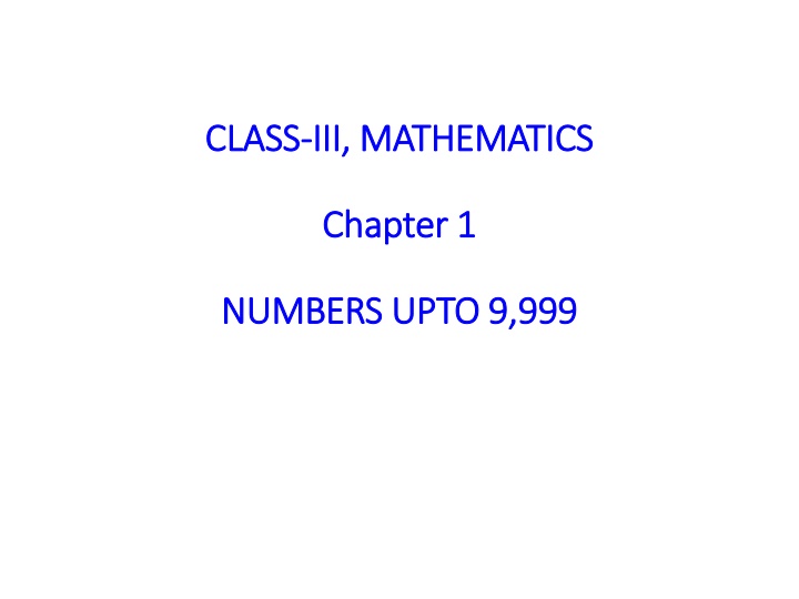 Place Value in Mathematics