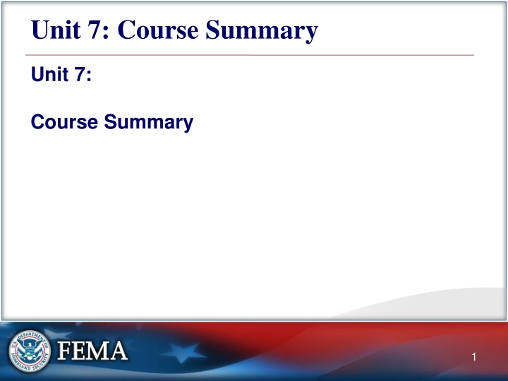 National Incident Management System Course Overview