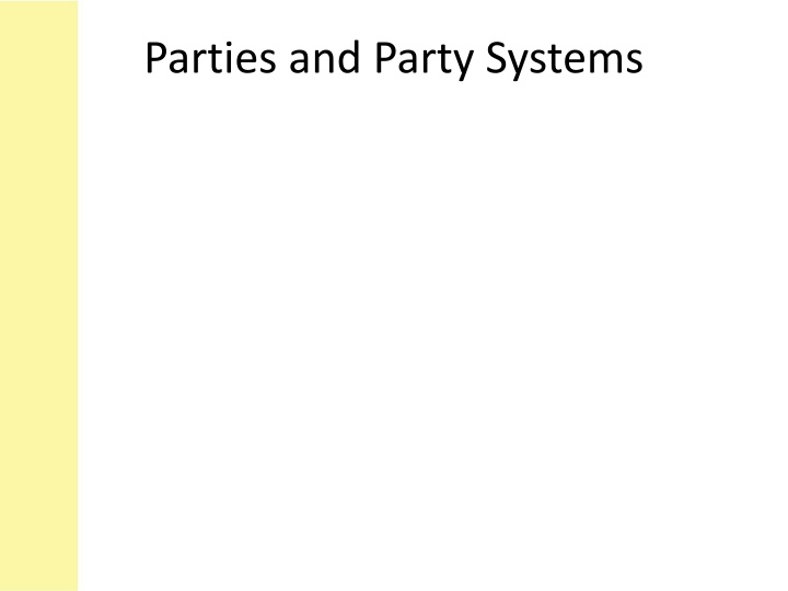 Party Systems in Comparative Politics