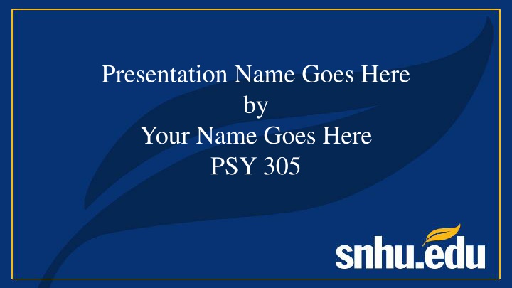 Insights in PSY 305: Presentation Highlights