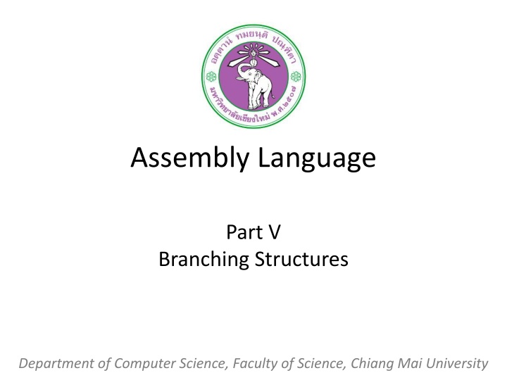 Branching Structures in Assembly Language