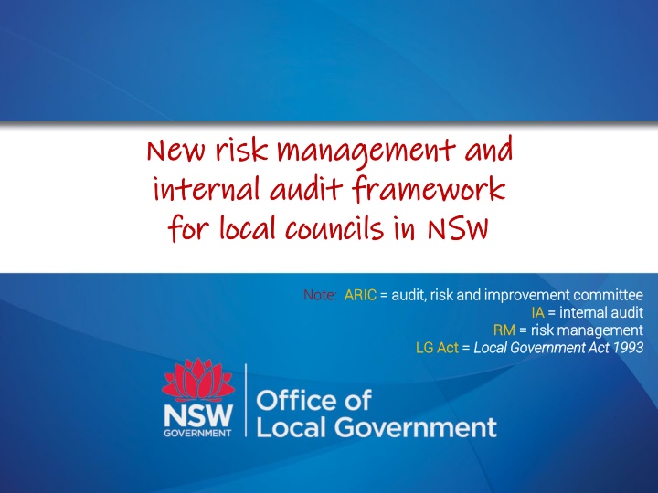 New Risk Management and Internal Audit Framework for Local Councils in NSW