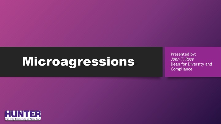 Addressing Microaggressions in Campus Communities