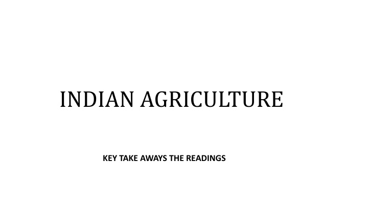 Importance of Agricultural Development in India and Its Impact on the Economy