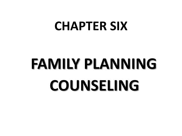 Family Planning Counseling: Importance and Impact
