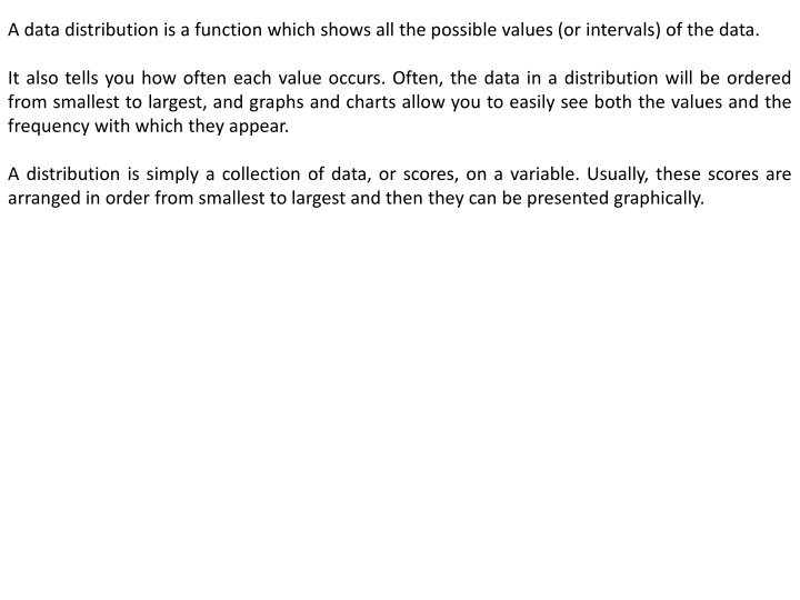 Data Distribution and Normal Distribution