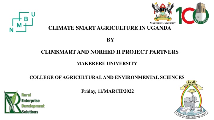Advancing Climate-Smart Agriculture Initiatives in Uganda