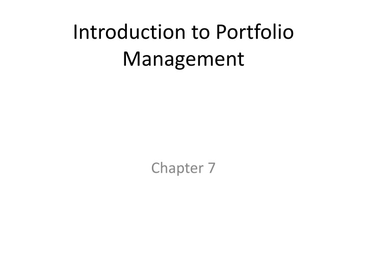 Fundamentals of Portfolio Management and Risk Aversion in Investing