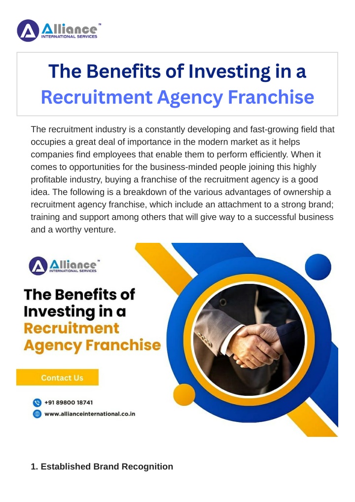 the benefits of investing in a recruitment agency n.w