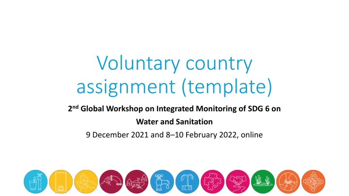 Voluntary Country Assignment Template for SDG 6 Workshop