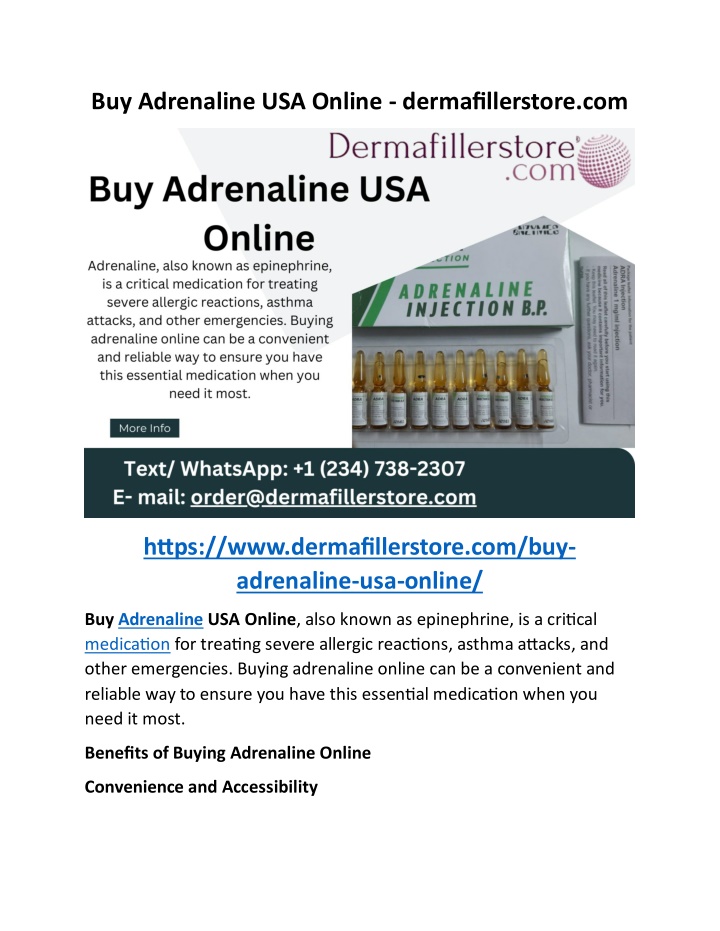 buy adrenaline usa online dermafillerstore com n.w