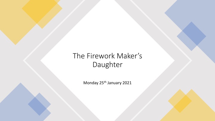 The Firework Maker's Daughter - Character Exploration
