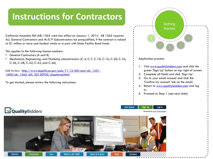 Prequalification Requirements for California General and M/E/P Subcontractors