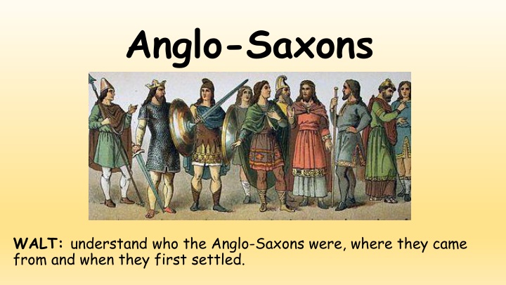 Origins and Migration of the Anglo-Saxons