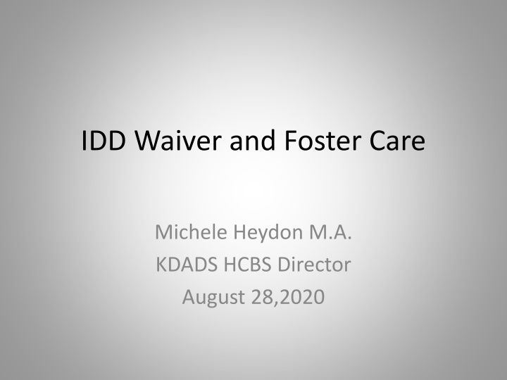 HCBS Waivers in Kansas