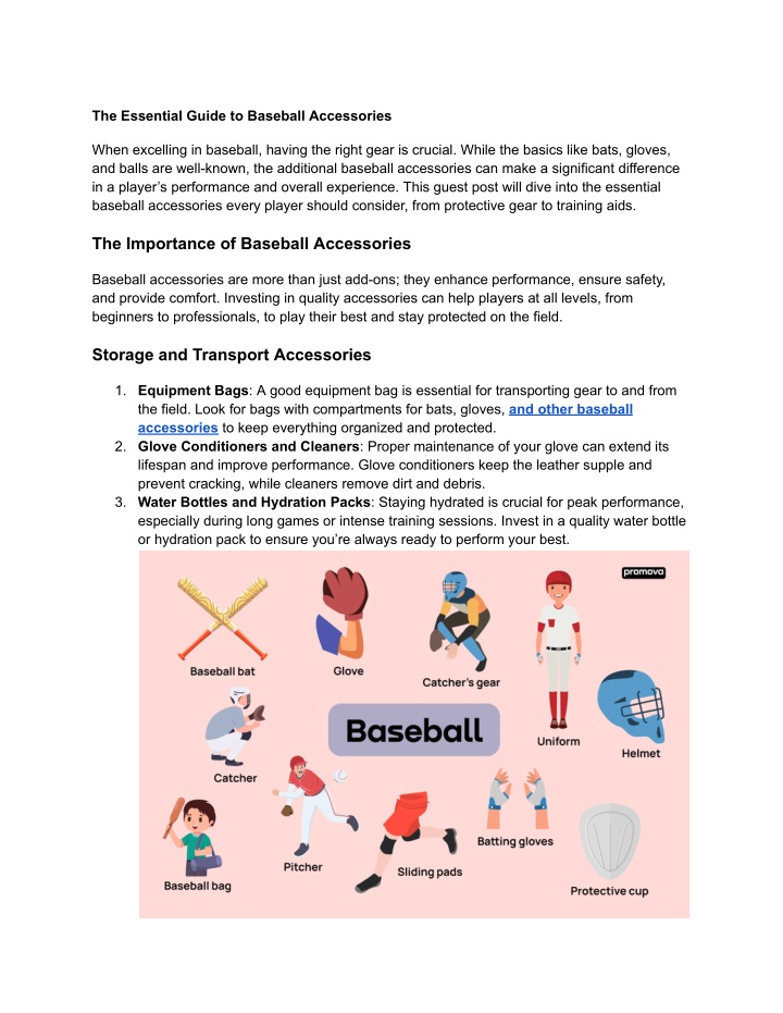 the essential guide to baseball accessories n.w